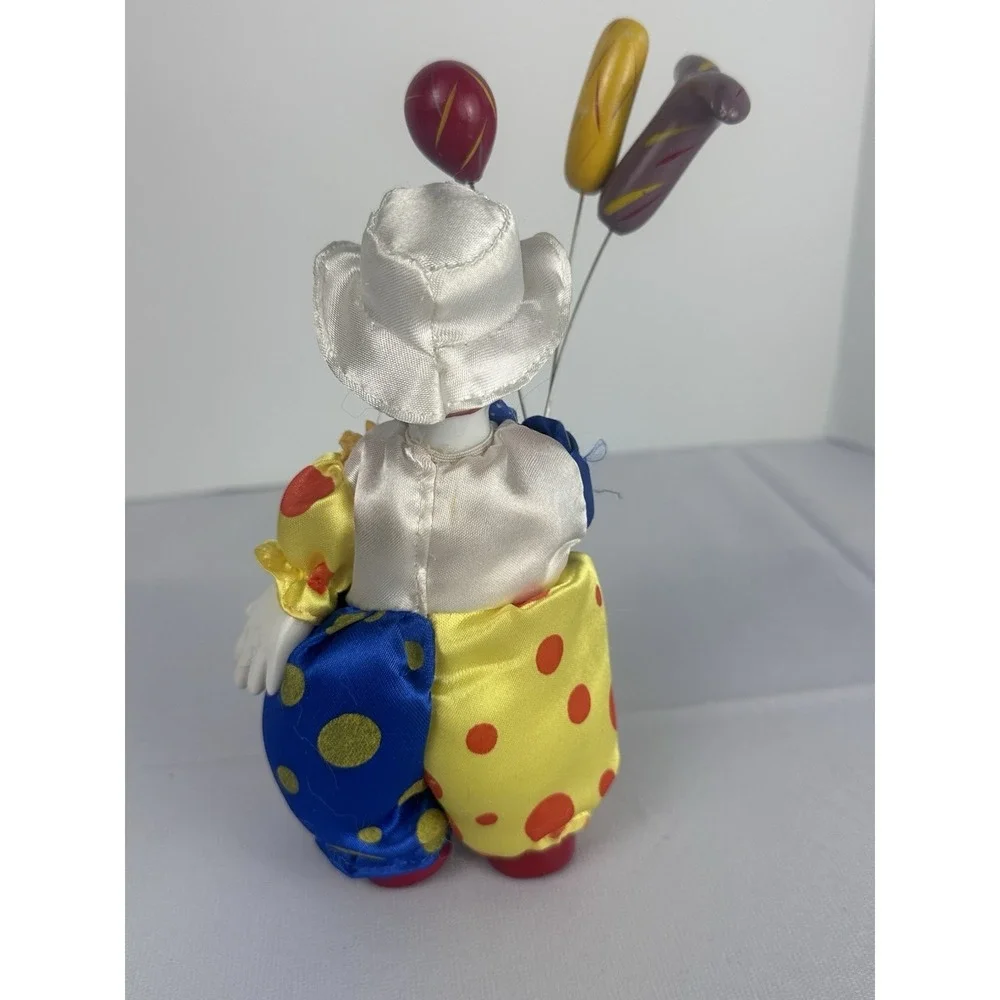 Vintage Hooray For Clowns Porcelain Clown Figurine Rite Aid Balloon Doll Tag